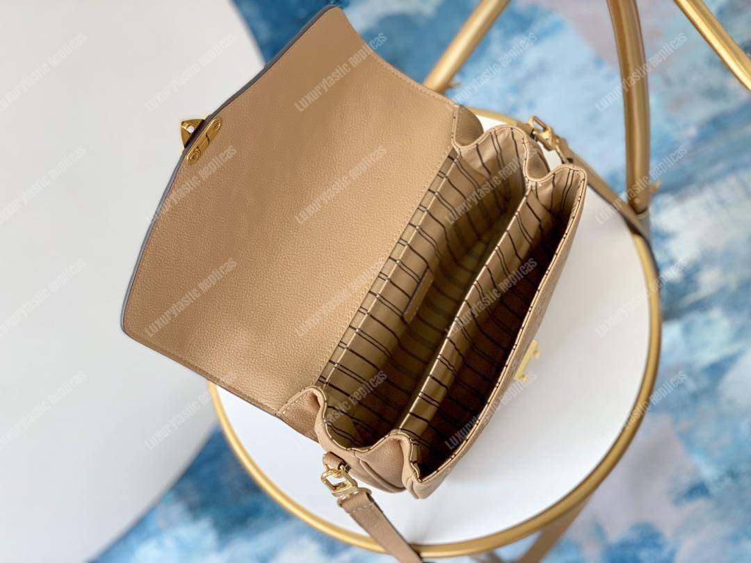 LV Pochette Metis Monogram Empreinte Leather Papyrus