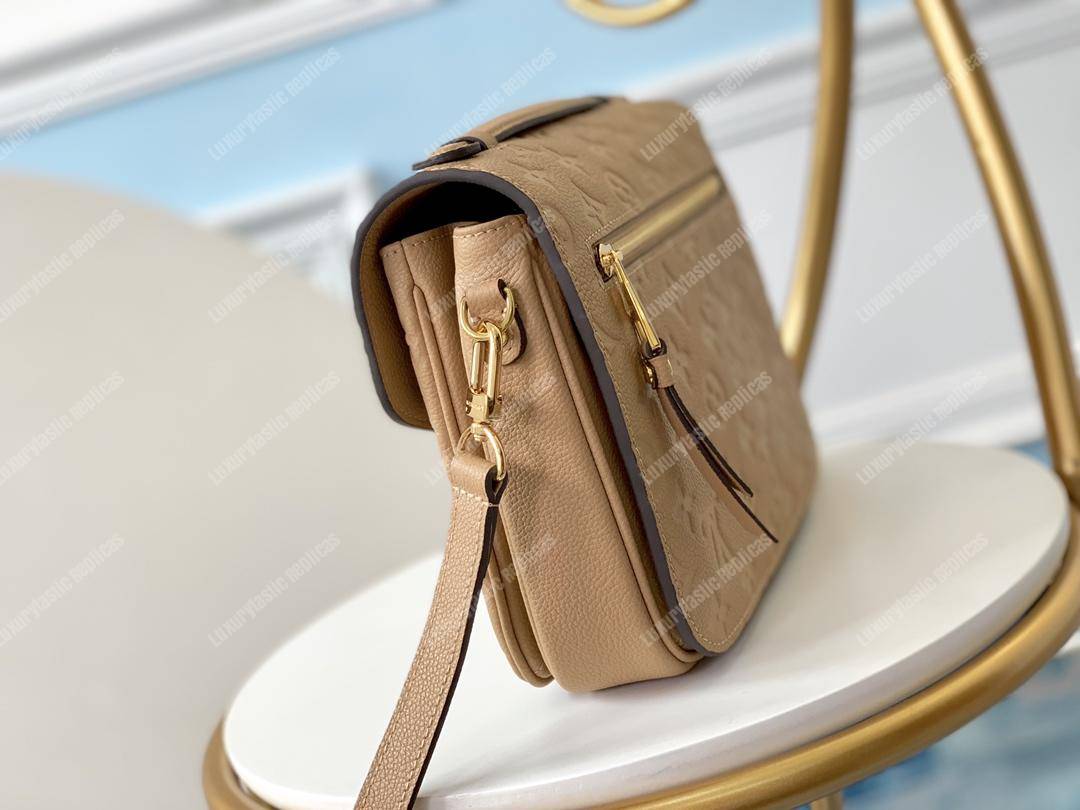 LV Pochette Metis Monogram Empreinte Leather Papyrus