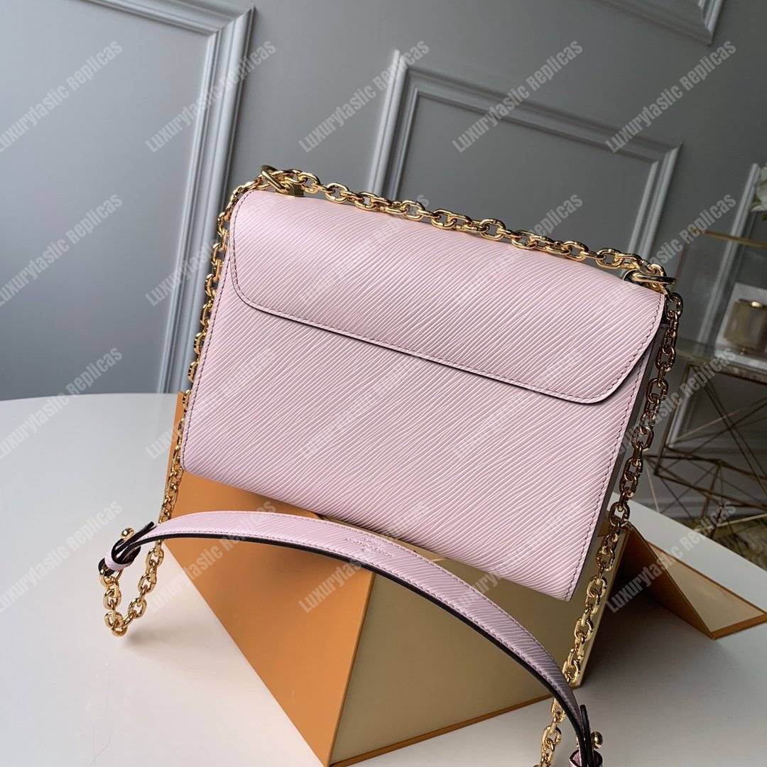 LV Twist MM Epi Flower Tinsel Rose Ballerine