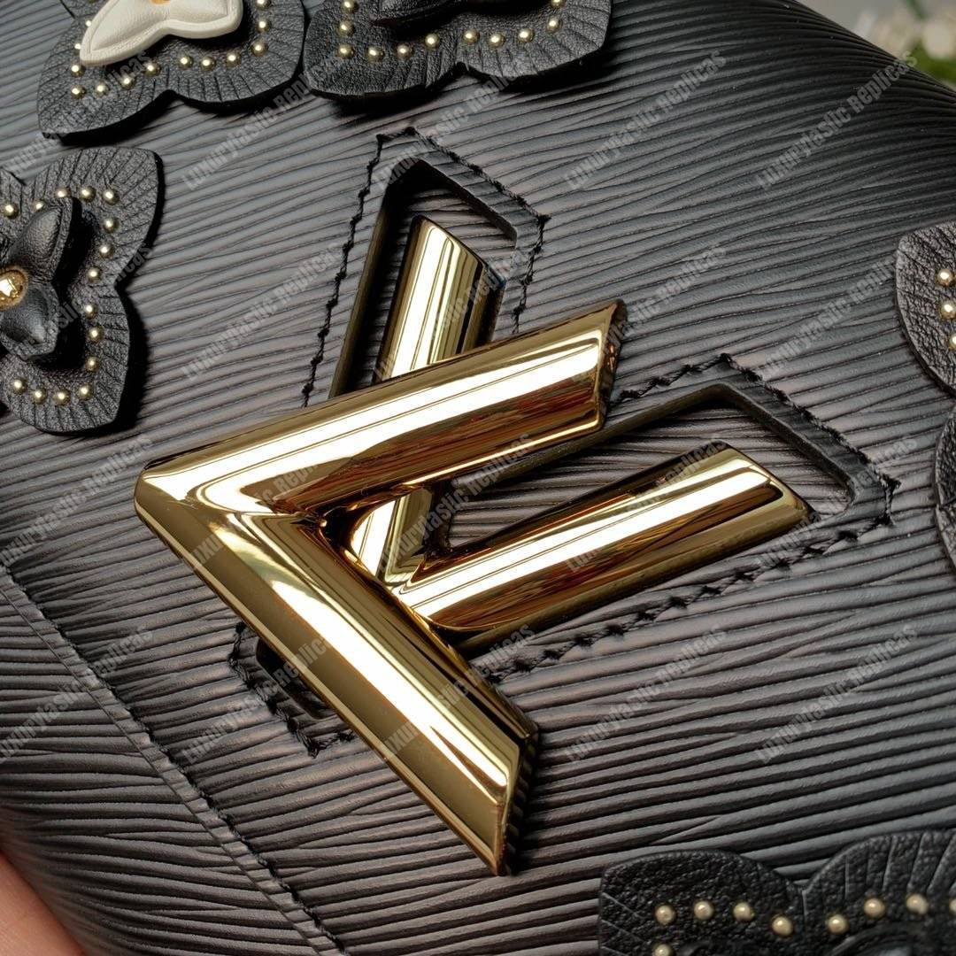 LV Twist MM Epi Flower Tinsel Black