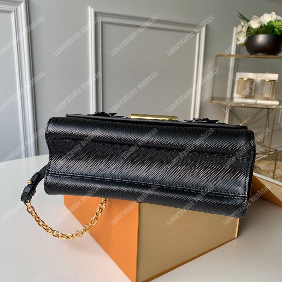 LV Twist MM Epi Flower Tinsel Black
