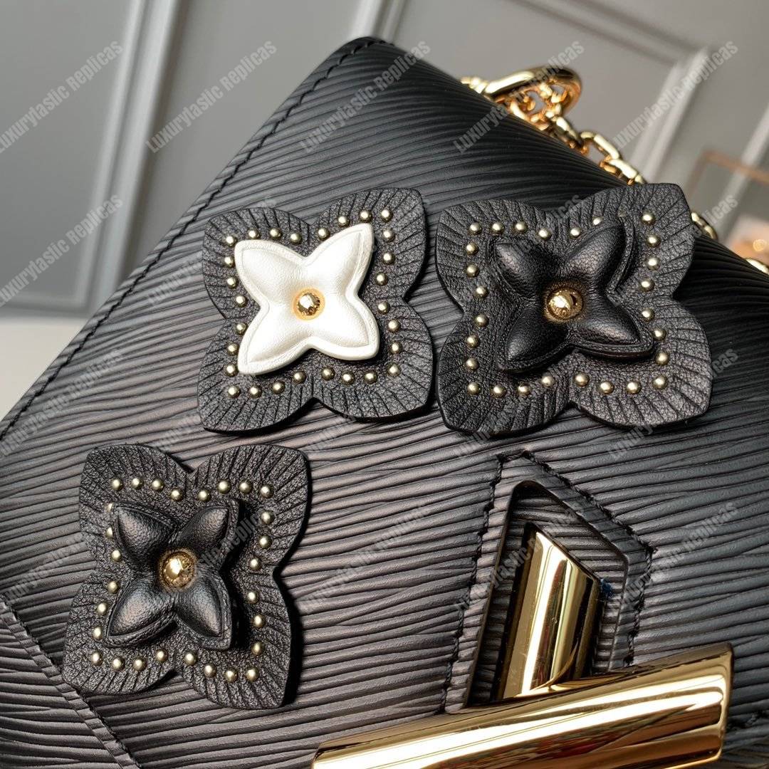 LV Twist MM Epi Flower Tinsel Black