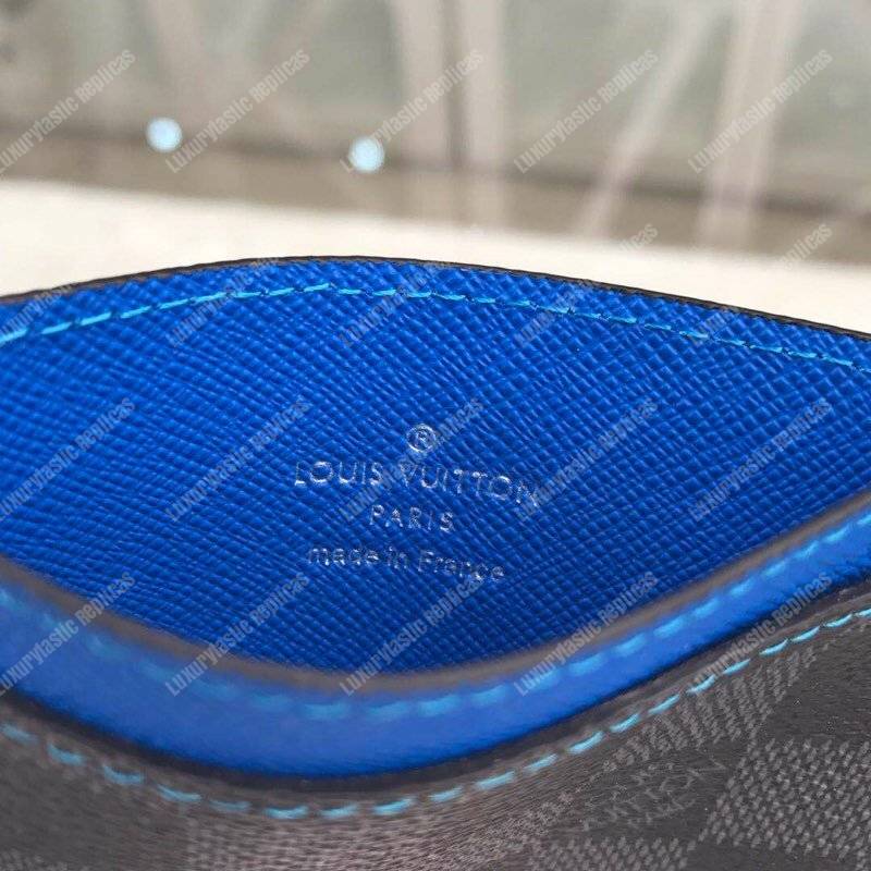 LV Card Holder Damier Graphite Blue