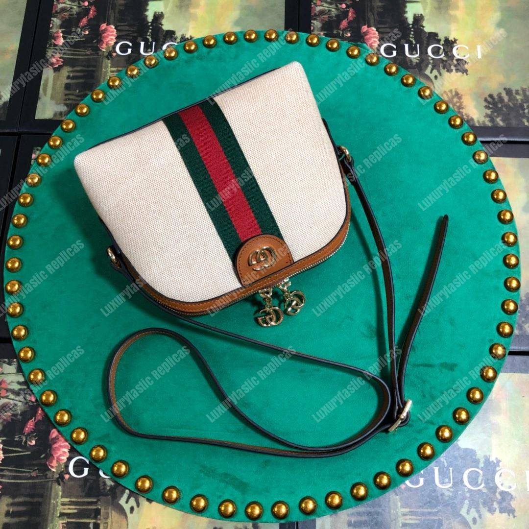 G*u*i ophidia vintage canvas small shoulder bag