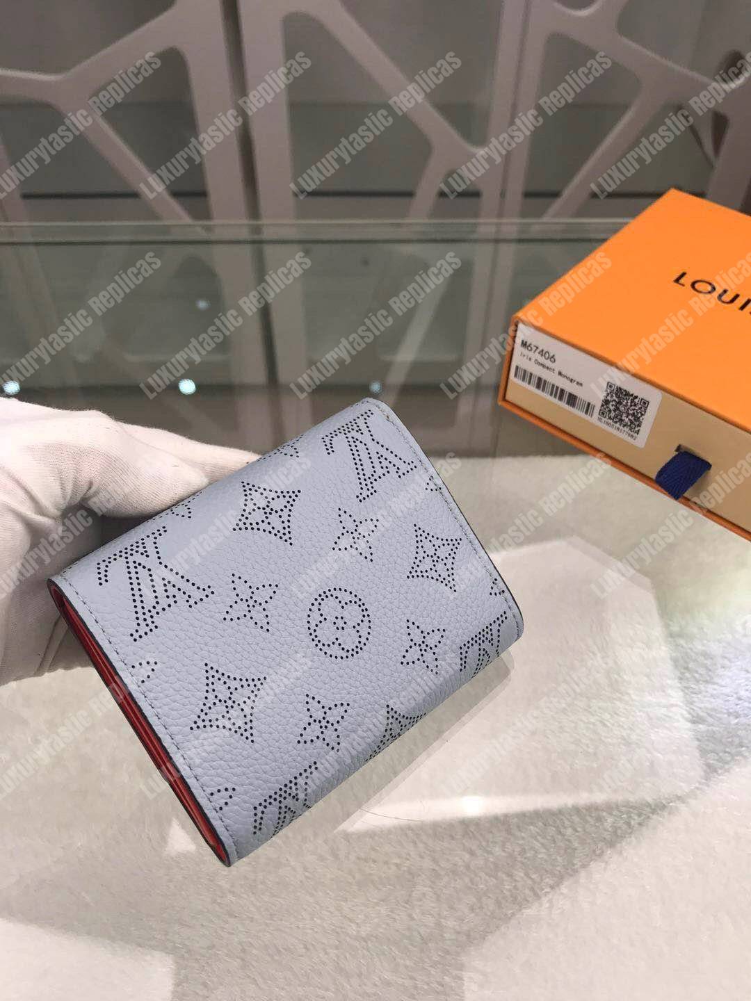 LV Iris Compact Wallet Mahina Bleu Horizon Pumpkin