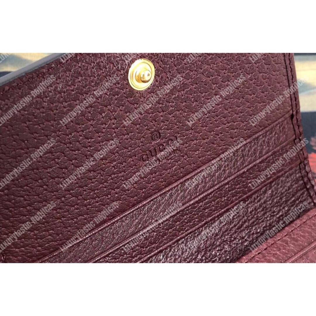 G*u*i ophidia leather card case wallet burgundy