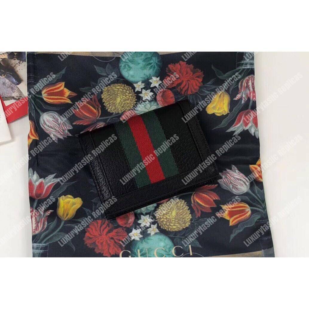 G*u*i ophidia leather card case wallet black