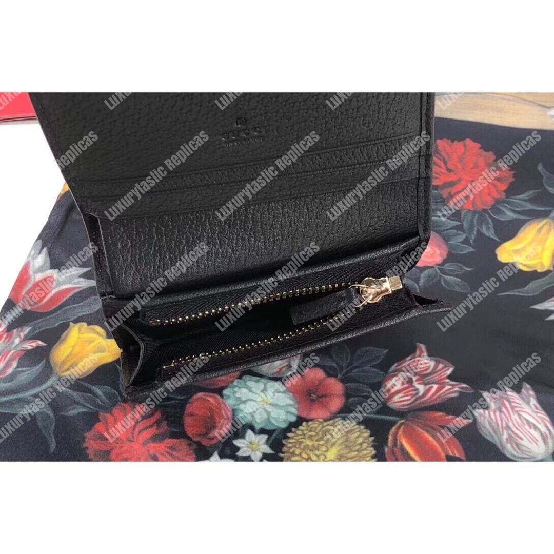 G*u*i ophidia leather card case wallet black