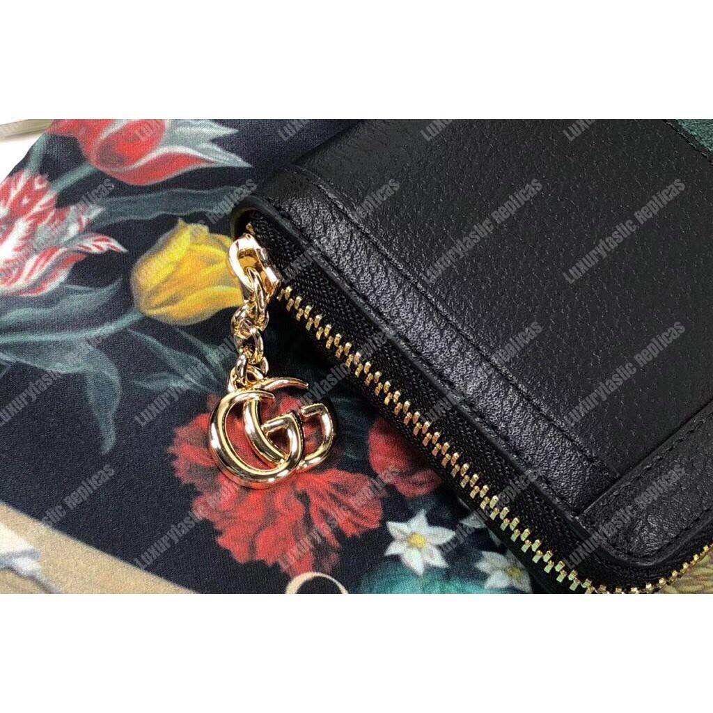 G*u*i ophidia zip around wallet black leather