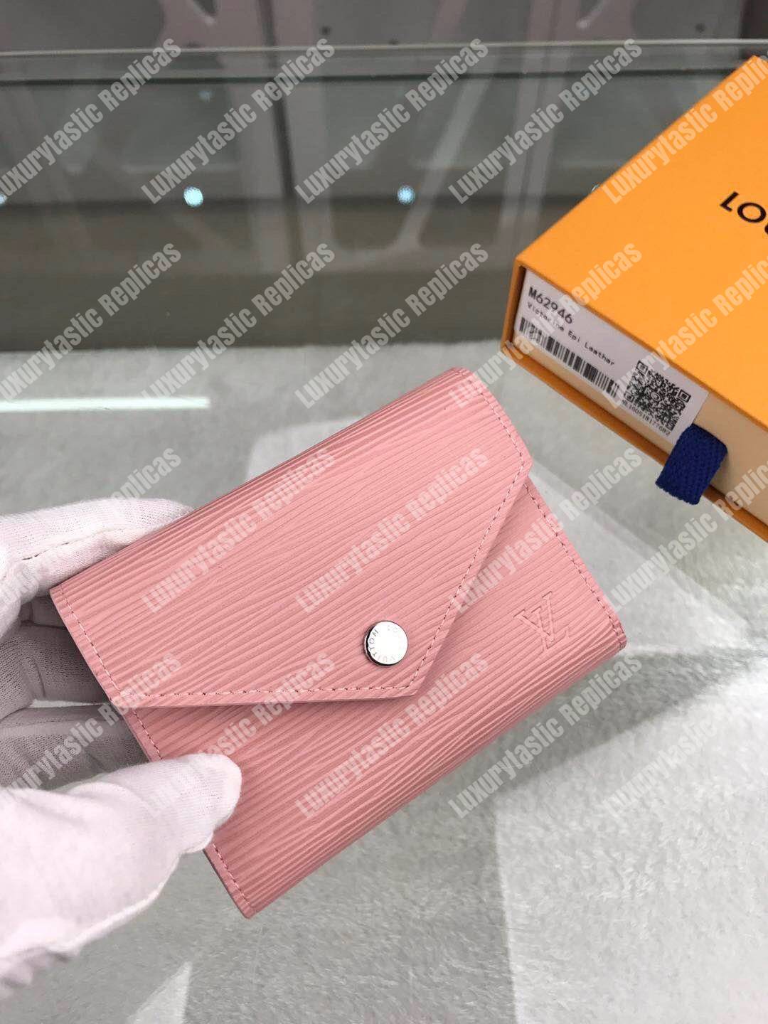 LV Victorine Wallet Epi Leather Rose Ballerine Pink