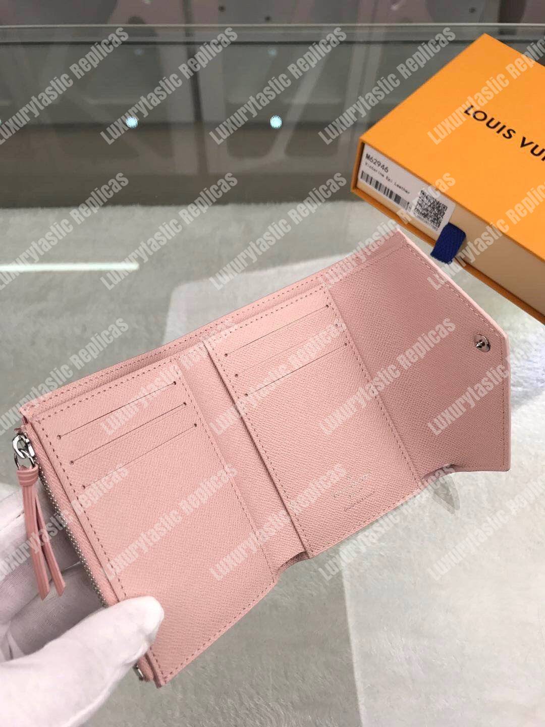 LV Victorine Wallet Epi Leather Rose Ballerine Pink
