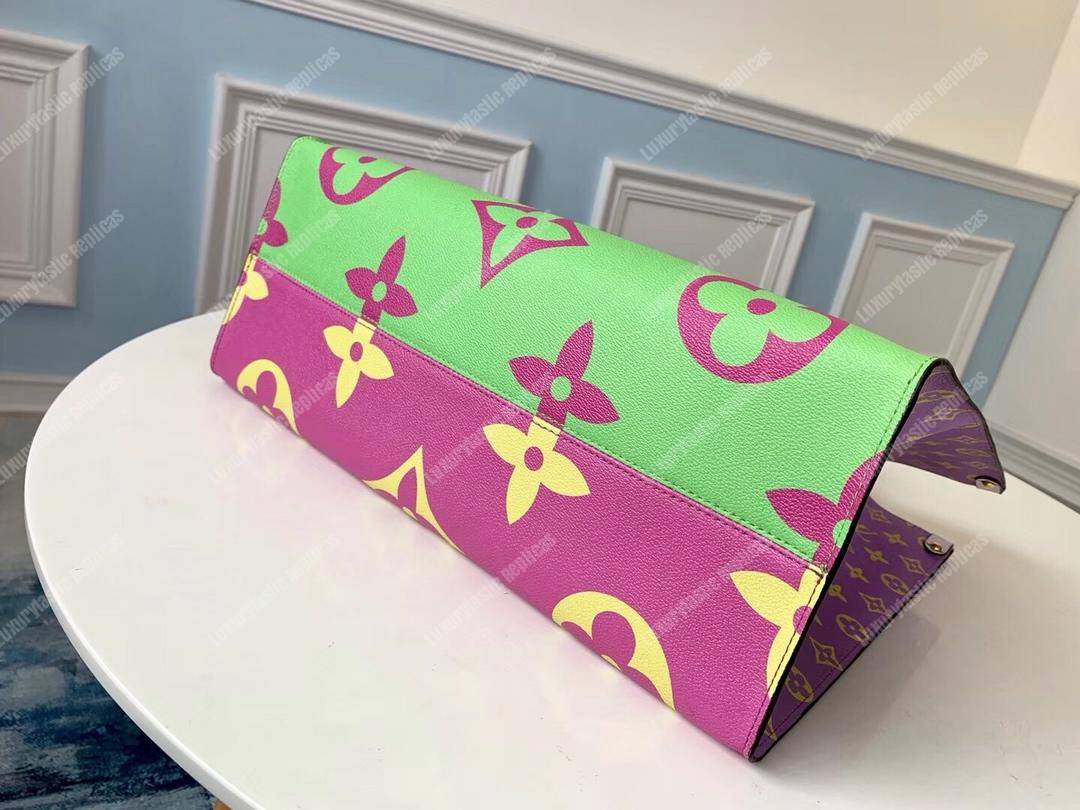 LV Onthego Monogram Toron Handle Vert Tote Bag GM