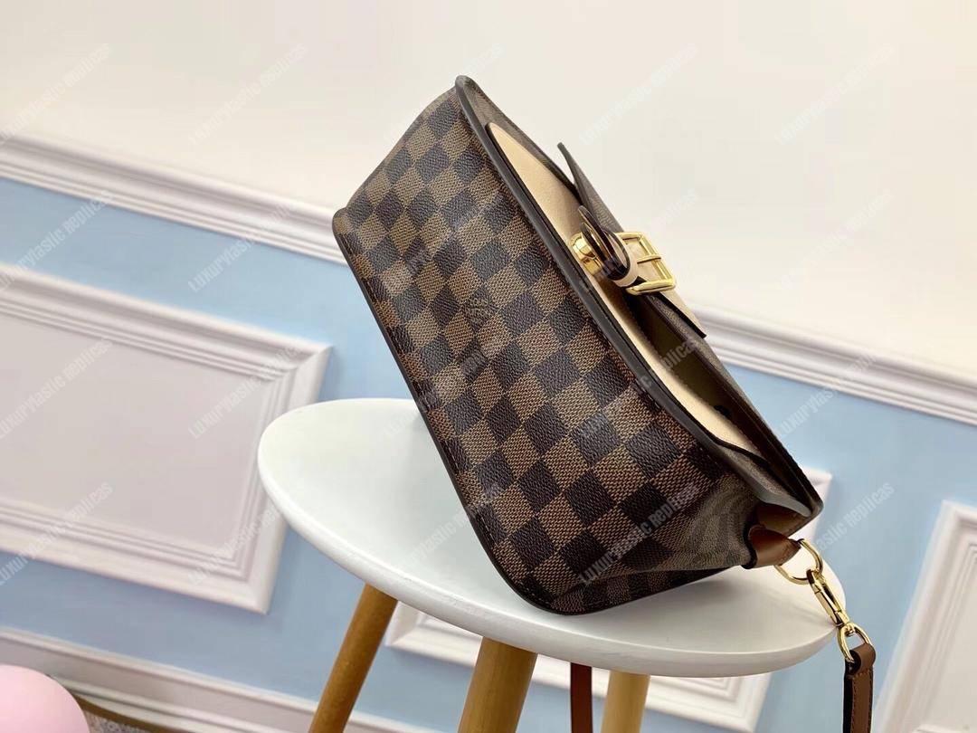 LV Beaumarchais Damier Ebene Creme