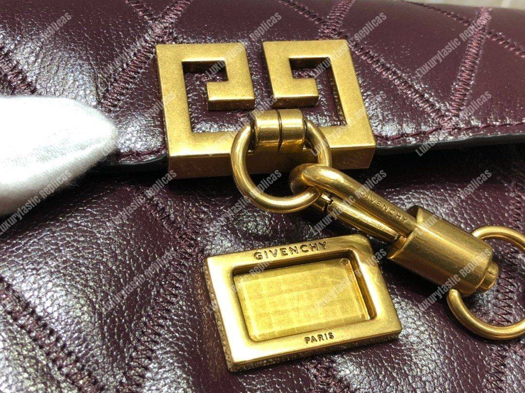 Givenchy Mini Pocket Bag In Diamond Quilted Leather Brown