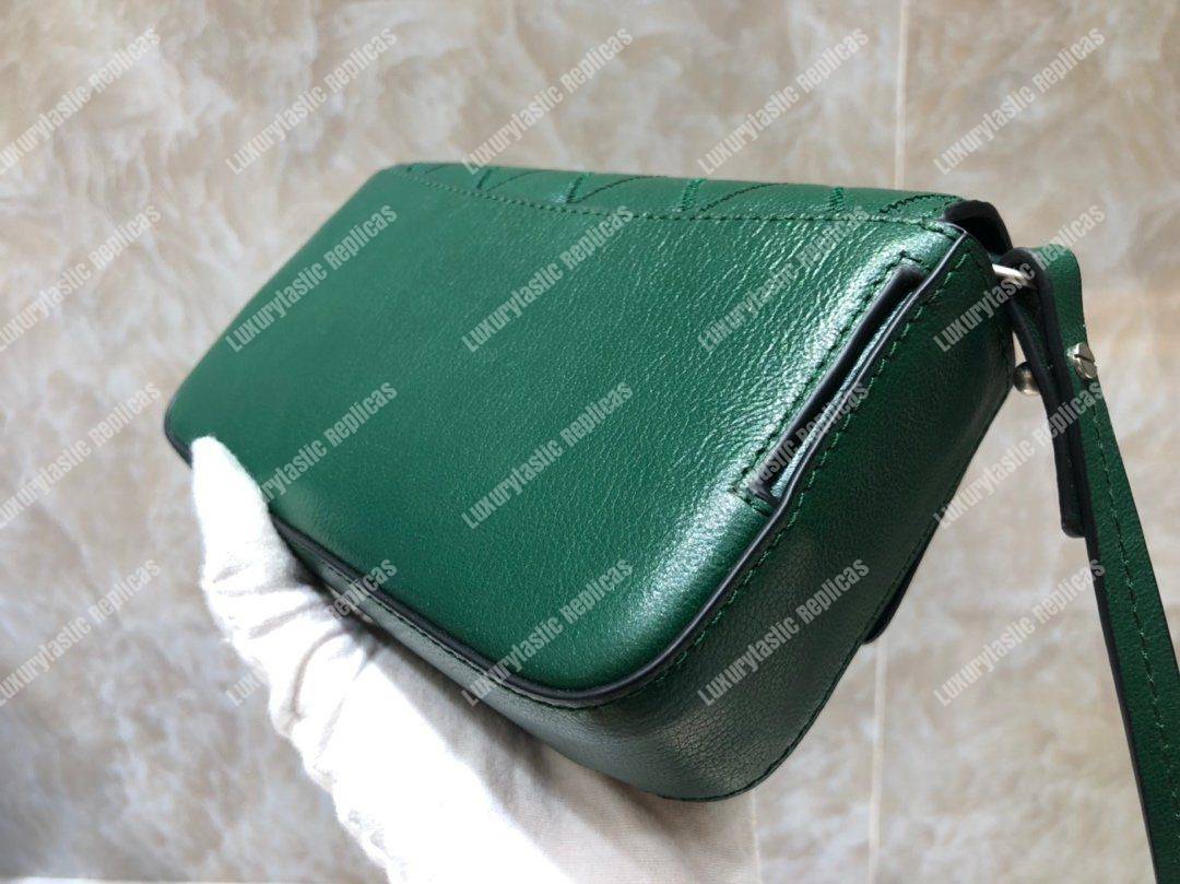 Givenchy Mini Pocket Bag In Diamond Quilted Leather Green