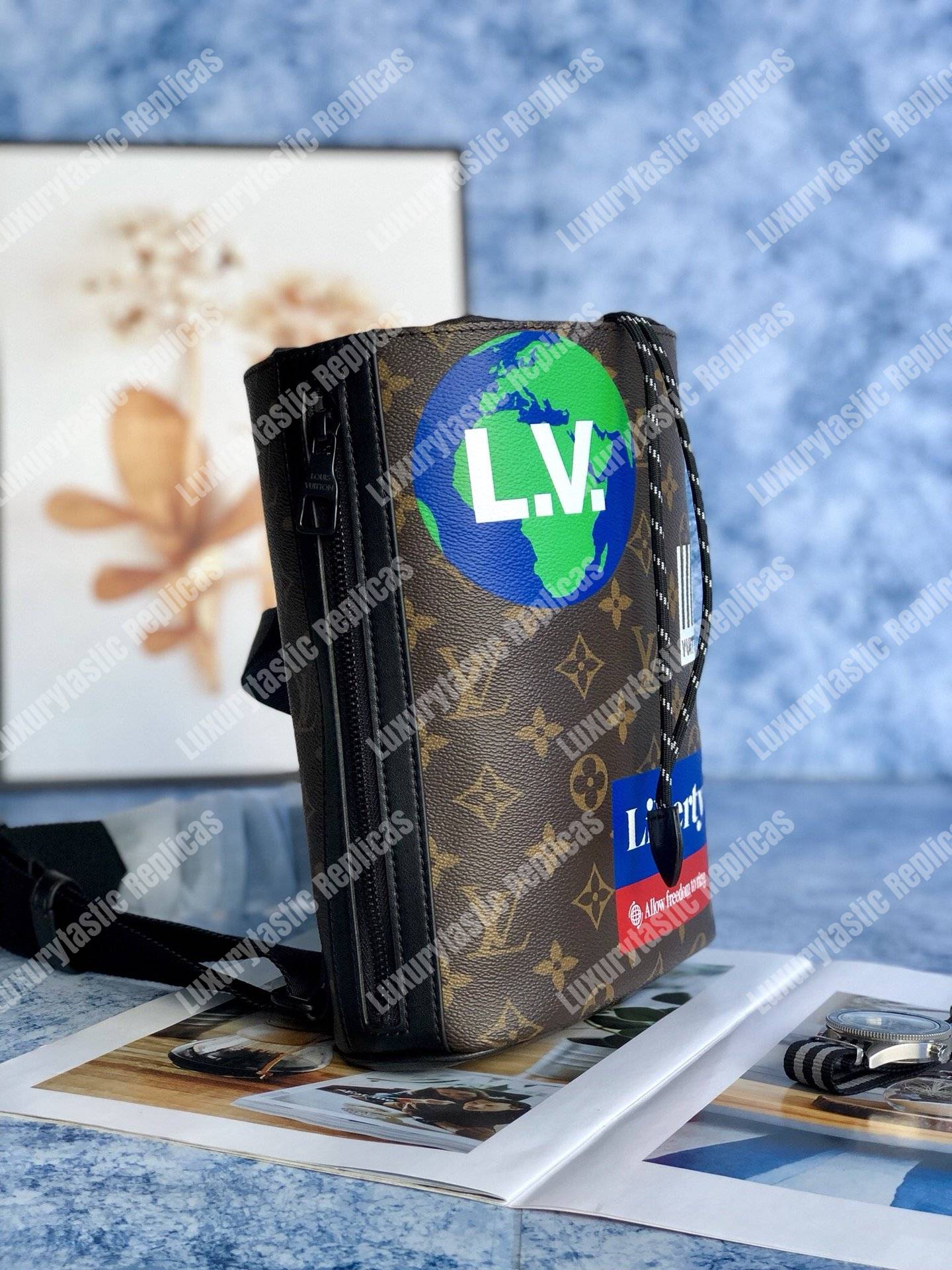 LV Chalk Sling Bag Monogram Marron