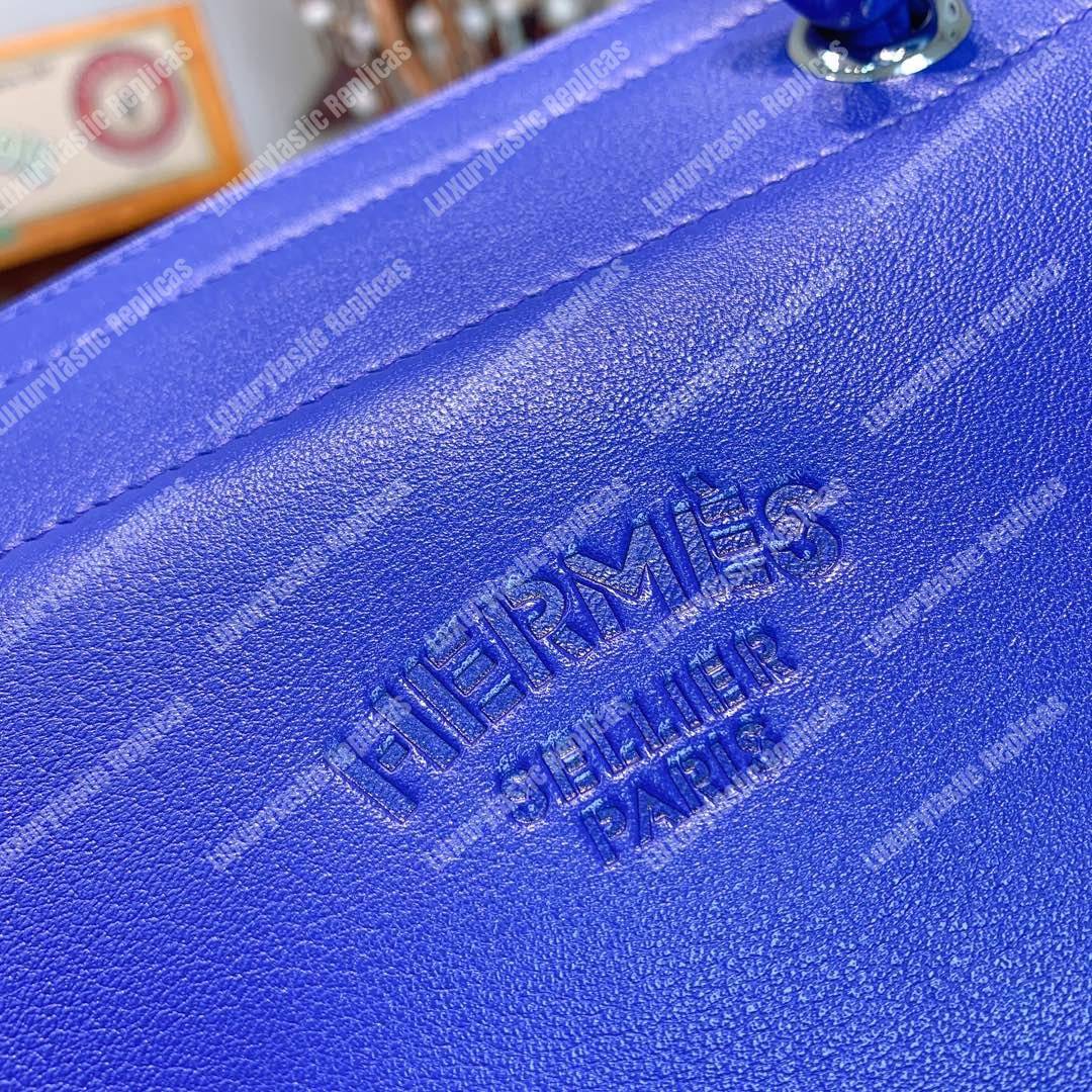 H**mes aline mini bag swift bleu electrique
