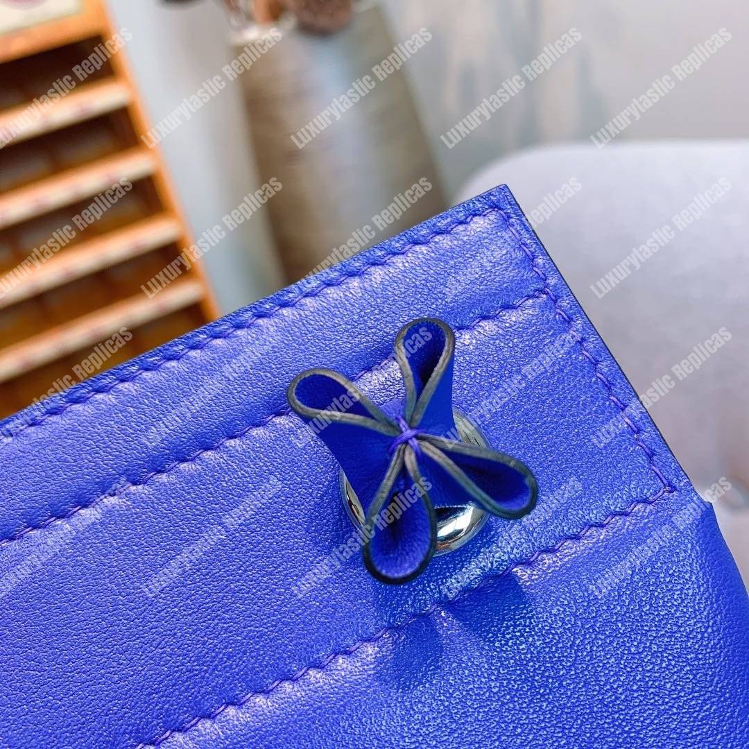 H**mes aline mini bag swift bleu electrique