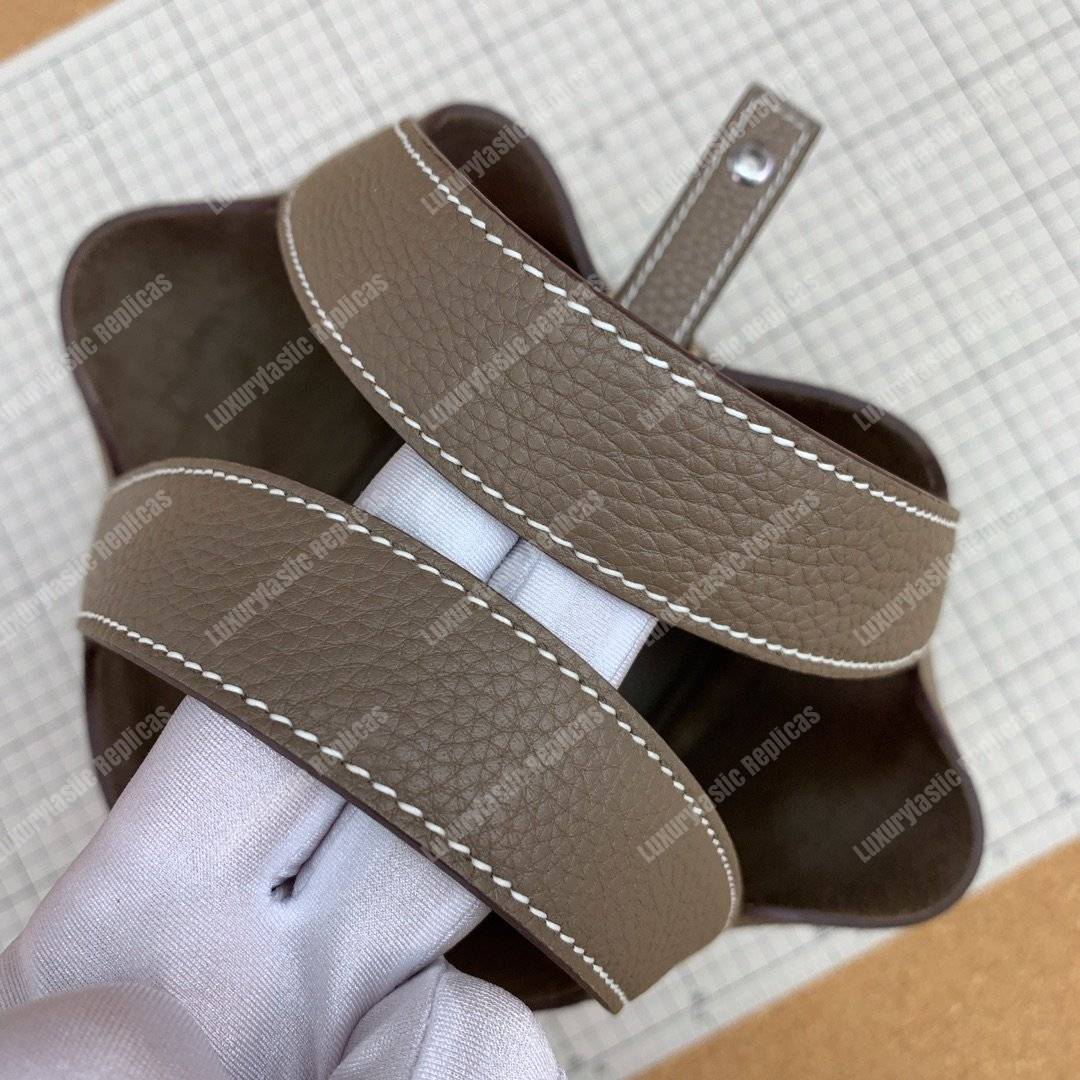H**mes picotin 18 clemence taupe grey palladium hardware