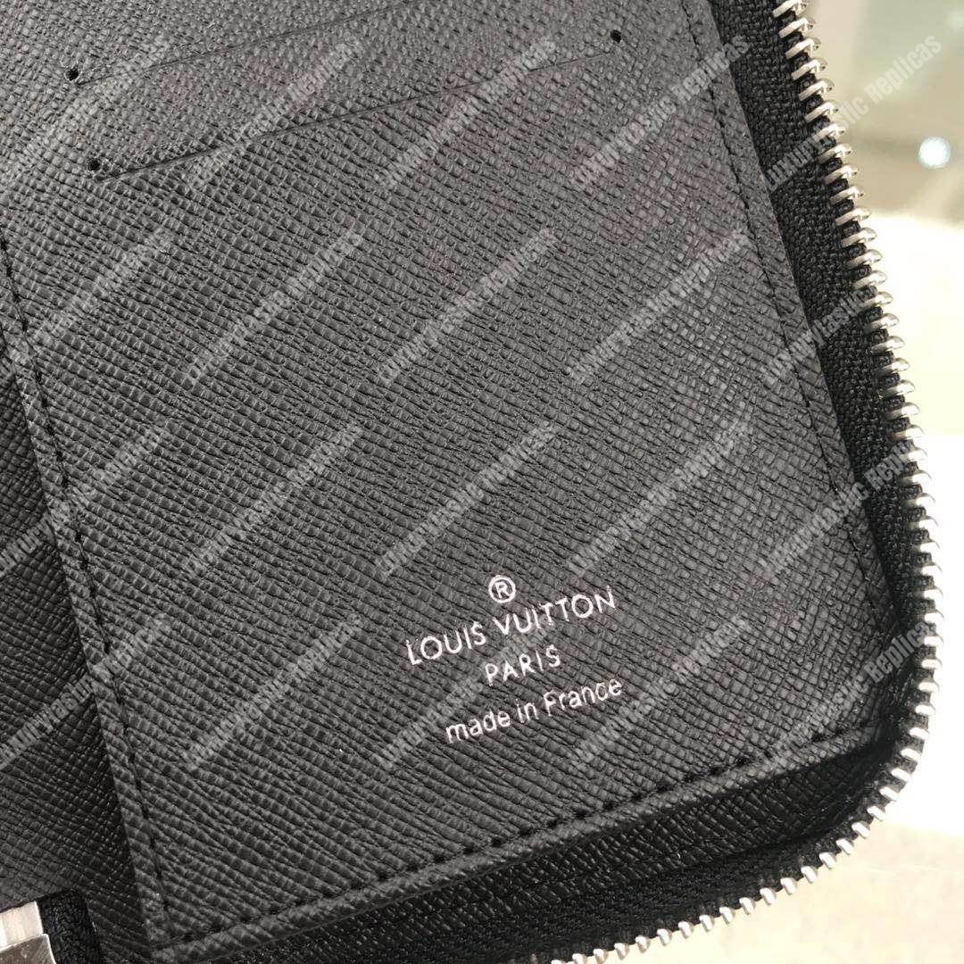 LV Zippy Wallet Vertical Damier Graphite Pixel Gray