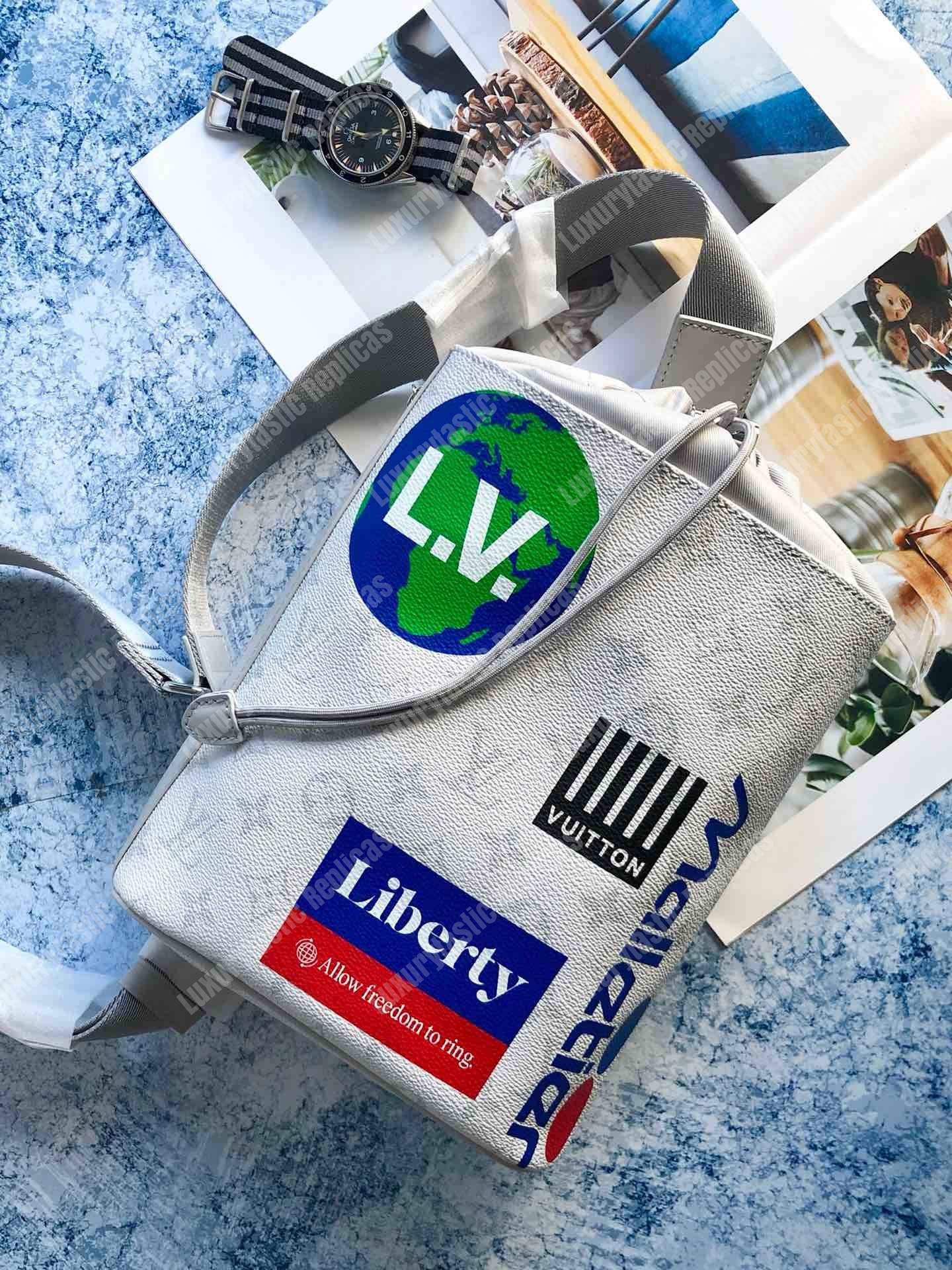 LV Chalk Sling Bag Monogram White Canvas