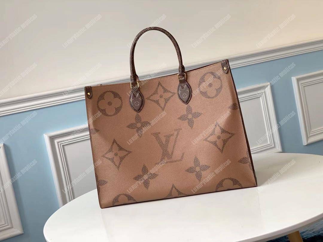LV Onthego Monogram Canvas & Monogram Reverse Canvas GM