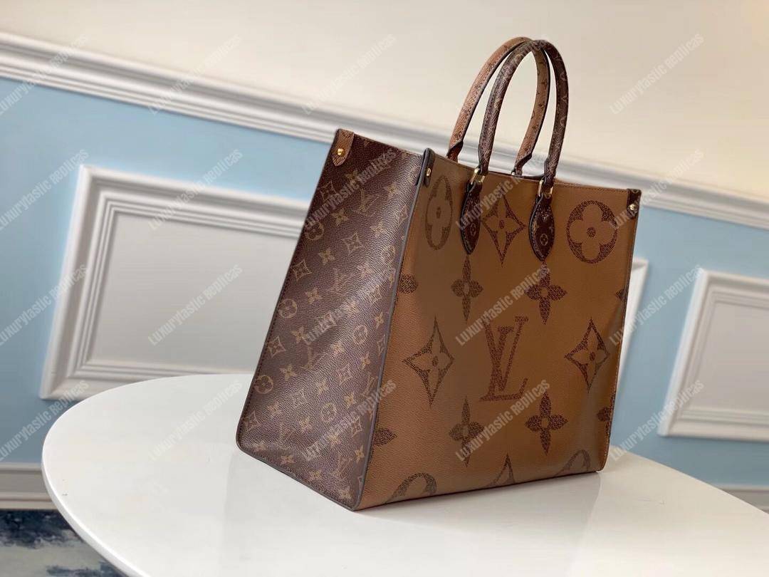 LV Onthego Monogram Canvas & Monogram Reverse Canvas GM