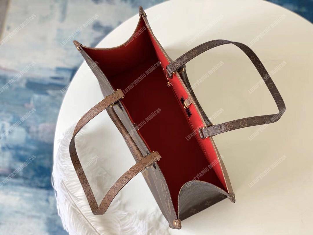 LV Onthego Monogram Canvas & Monogram Reverse Canvas GM