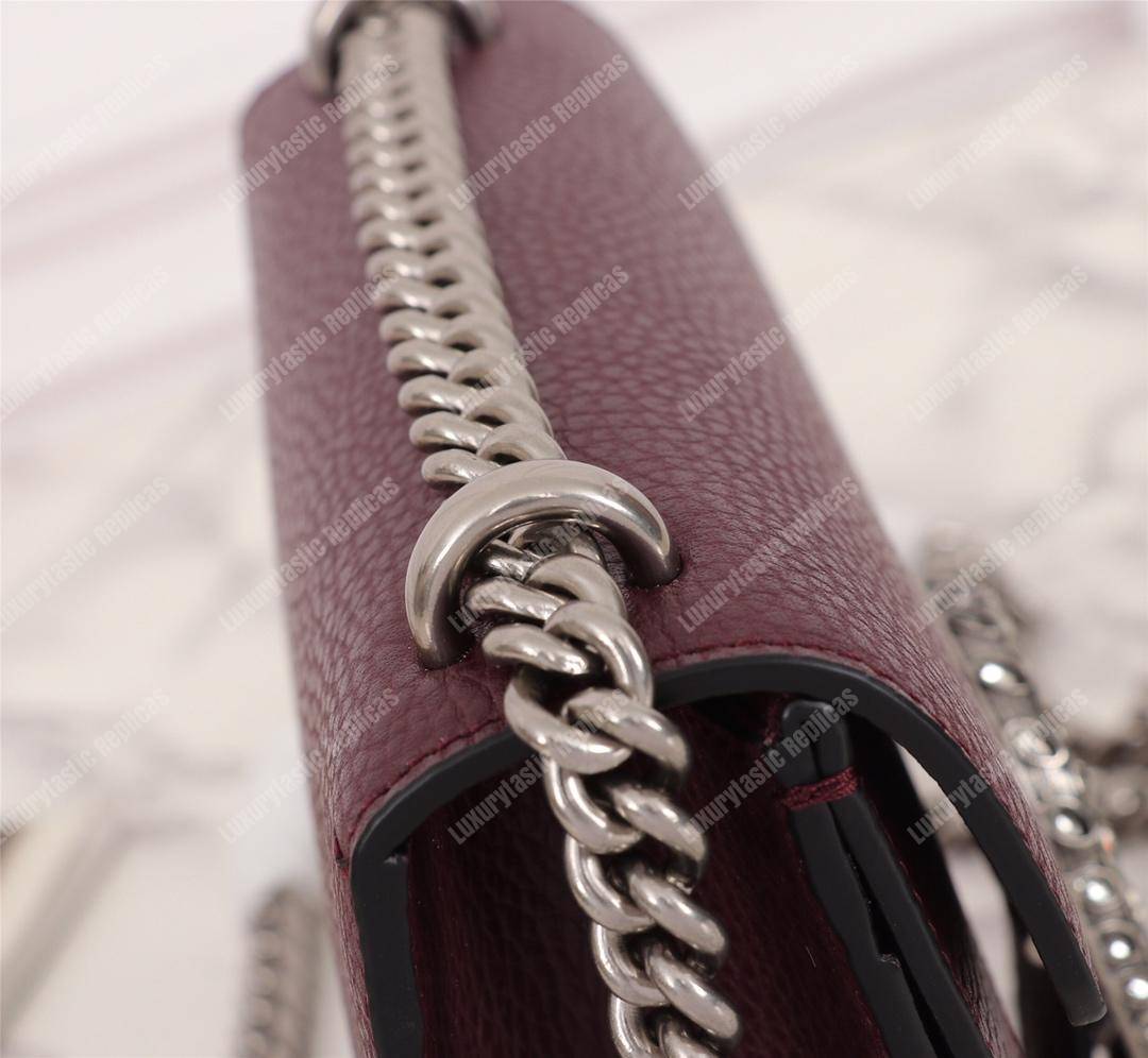 G*u*i dionysus leather mini bag burgundy