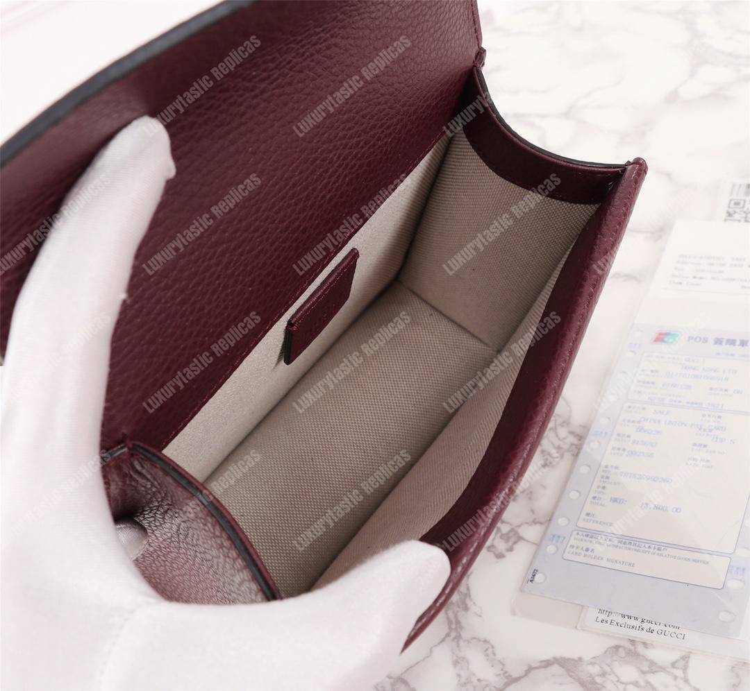 G*u*i dionysus leather mini bag burgundy