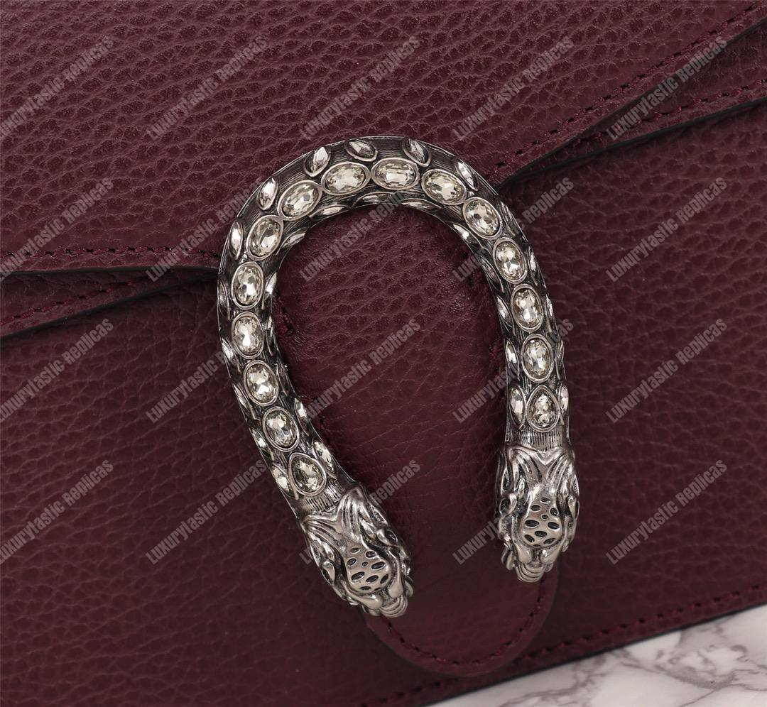 G*u*i dionysus leather mini bag burgundy