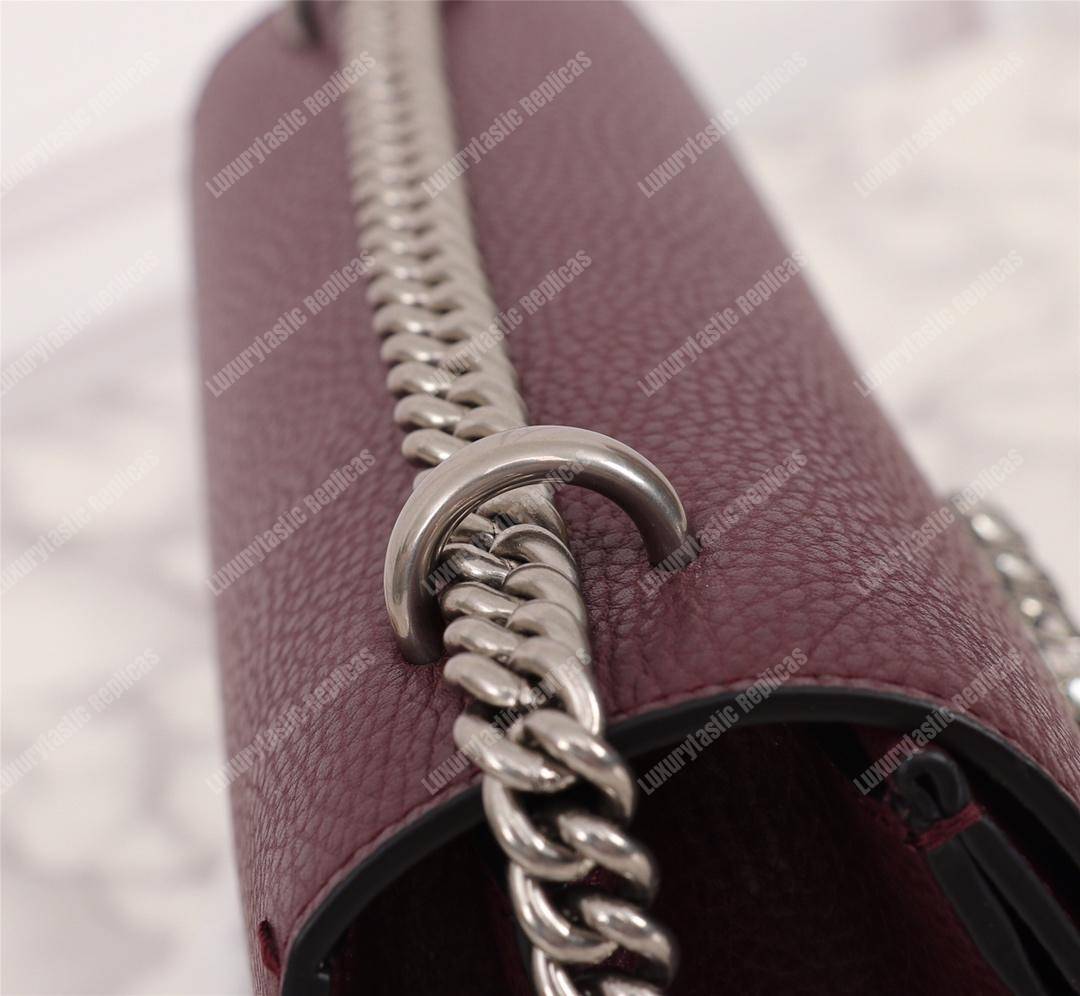 G*u*i dionysus small shoulder bag burgundy leather