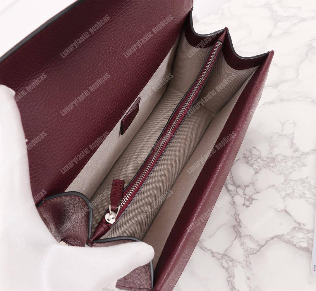 G*u*i dionysus small shoulder bag burgundy leather