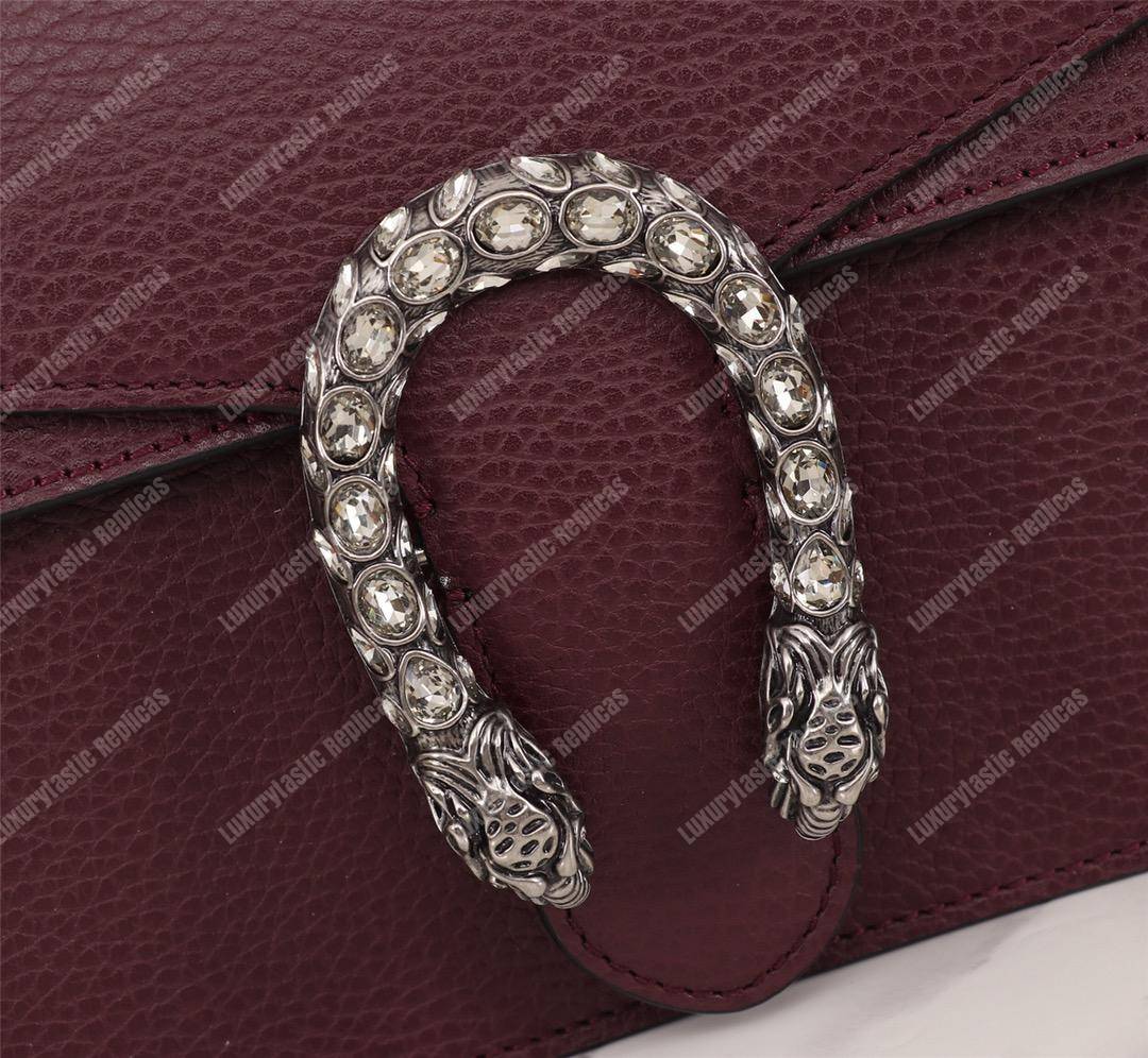 G*u*i dionysus small shoulder bag burgundy leather