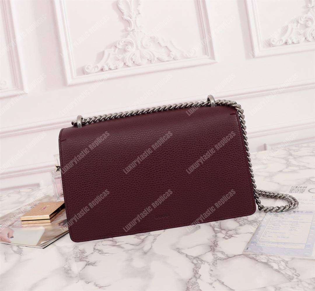 G*u*i dionysus small shoulder bag burgundy leather