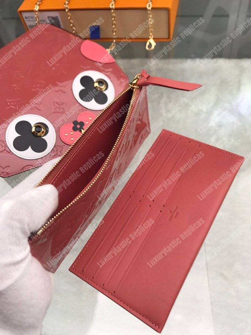 LV Pochette Felicie Monogram Puppy Face