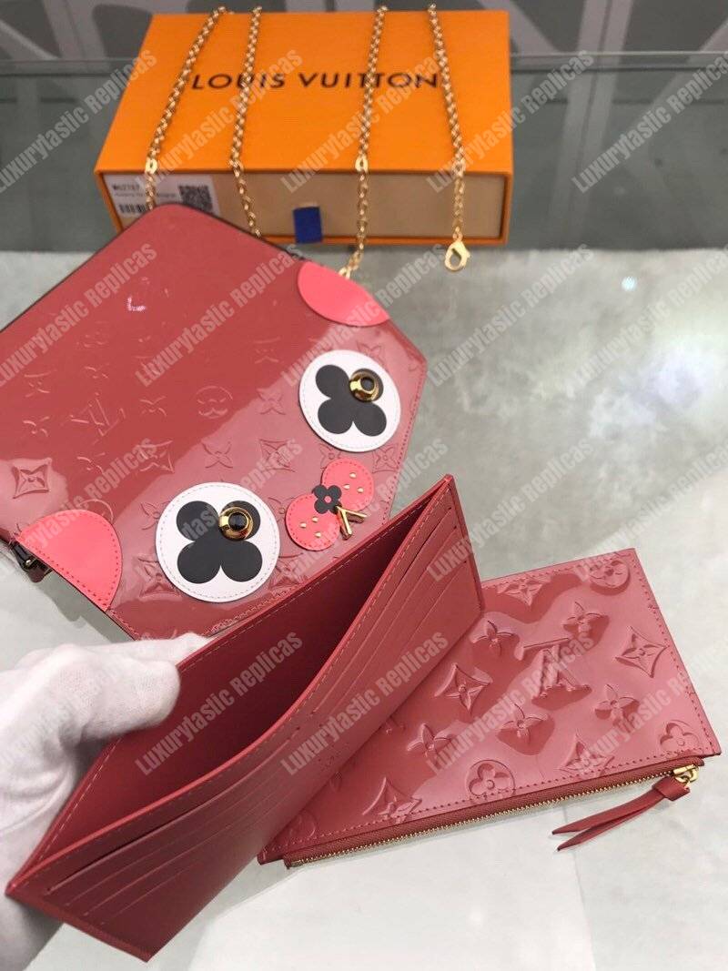 LV Pochette Felicie Monogram Puppy Face
