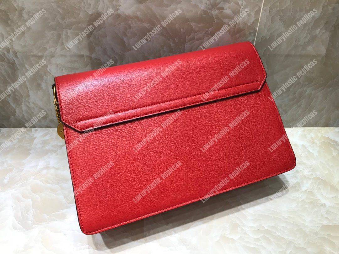 Givenchy Medium GV3 Bag In Leather And Suede Red