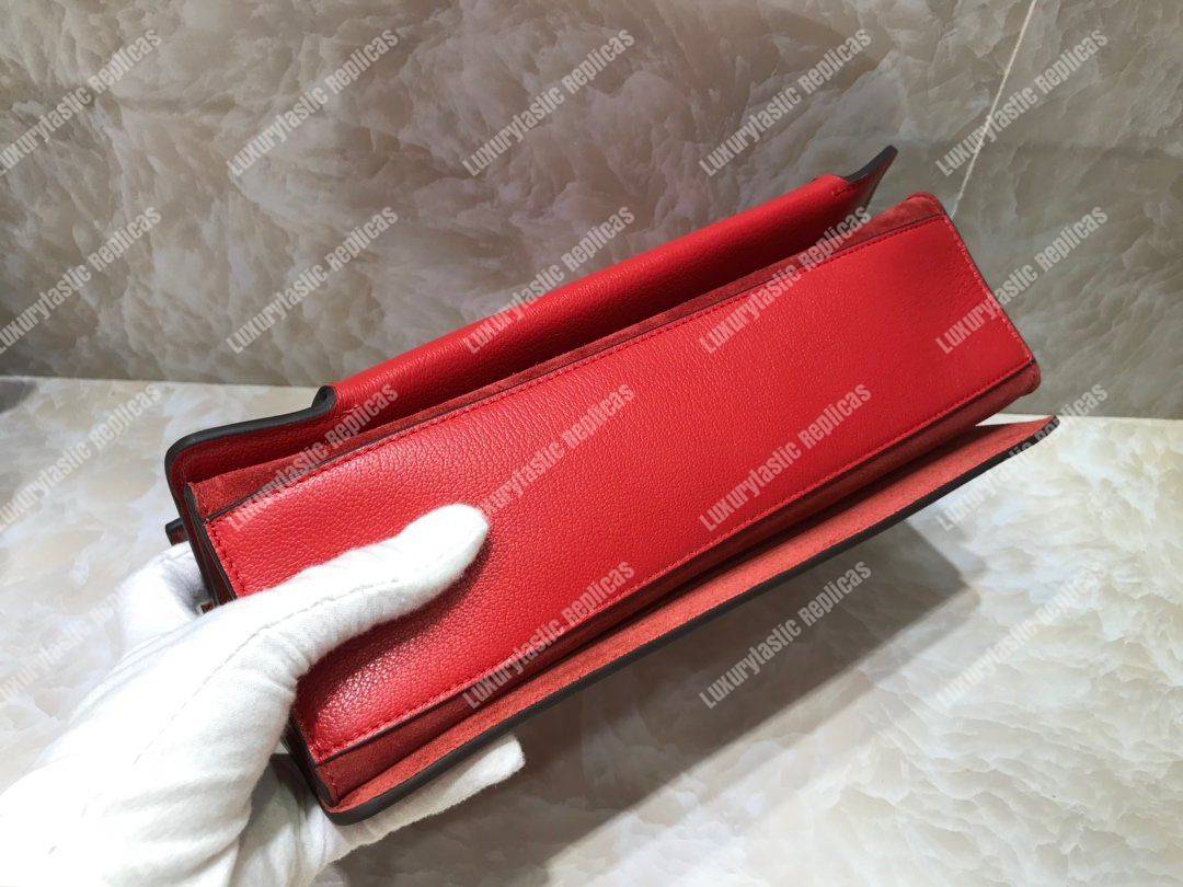 Givenchy Medium GV3 Bag In Leather And Suede Red