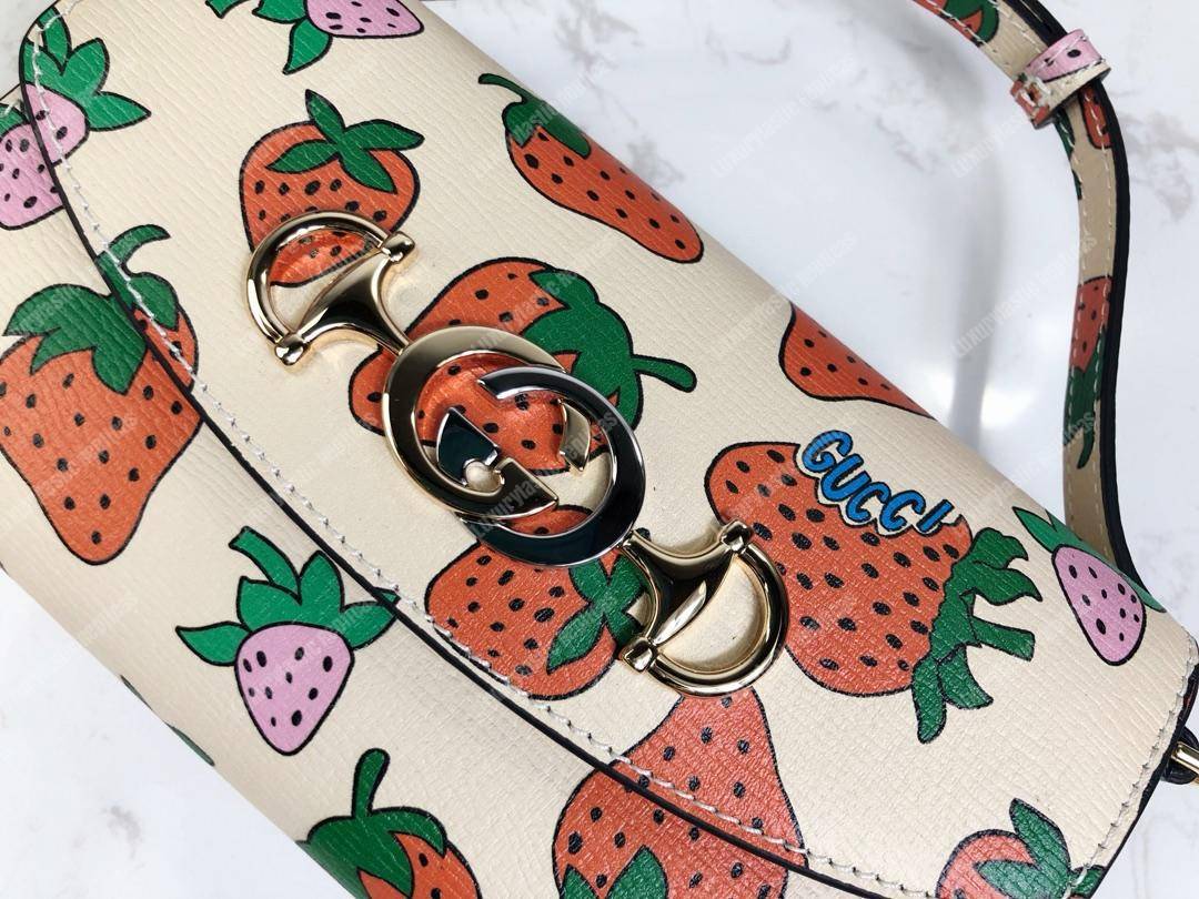 G*u*i zumi strawberry print mini bag