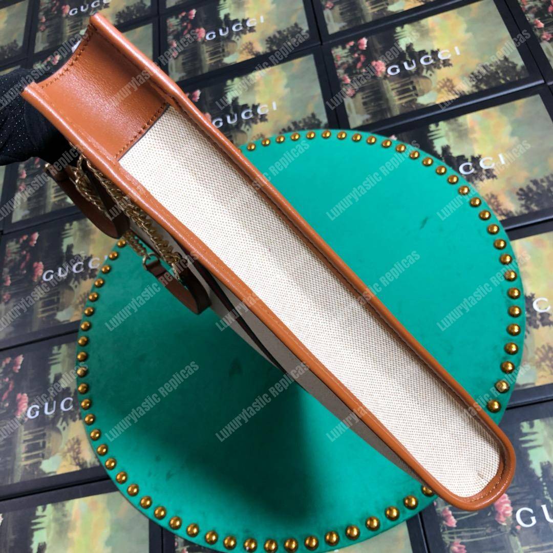 G*u*i online exclusive rajah large tote brown trim