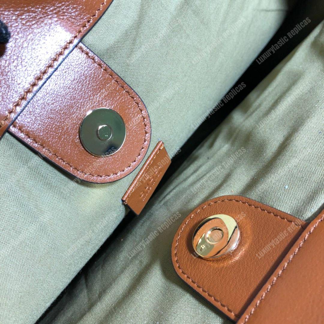 G*u*i online exclusive rajah large tote brown trim