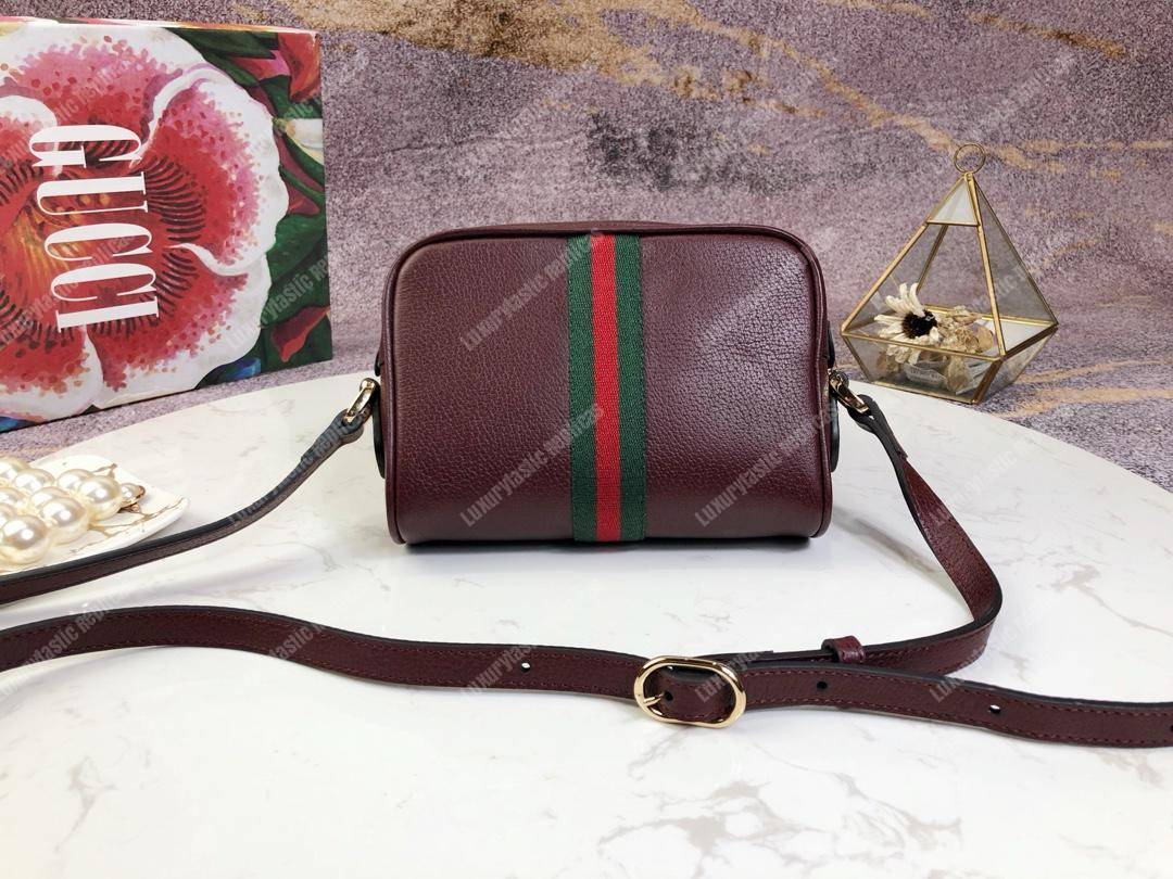 G*u*i ophidia leather mini bag burgundy