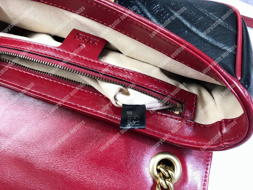 G*u*i gg marmont small shoulder bag black cerise