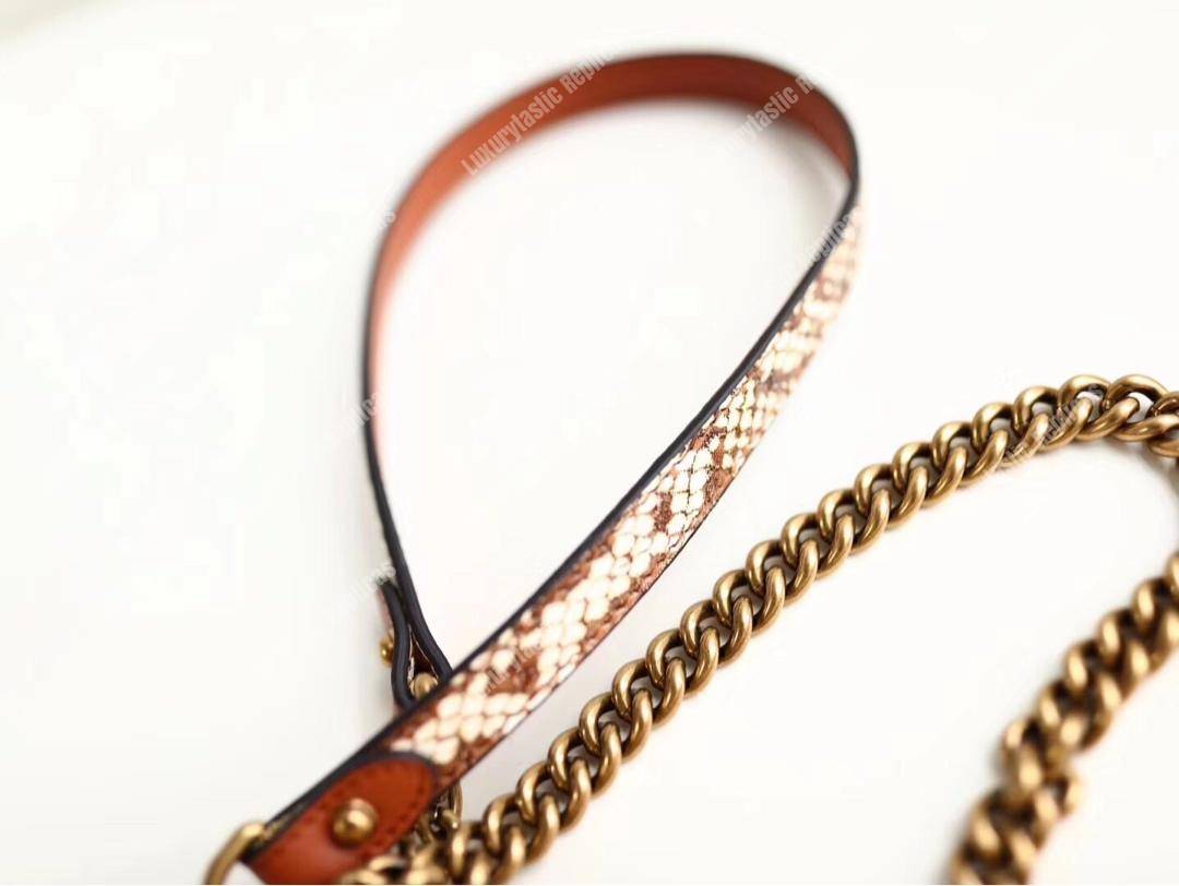 G*u*i gg marmont raffia small shoulder bag cream snakeskin trim