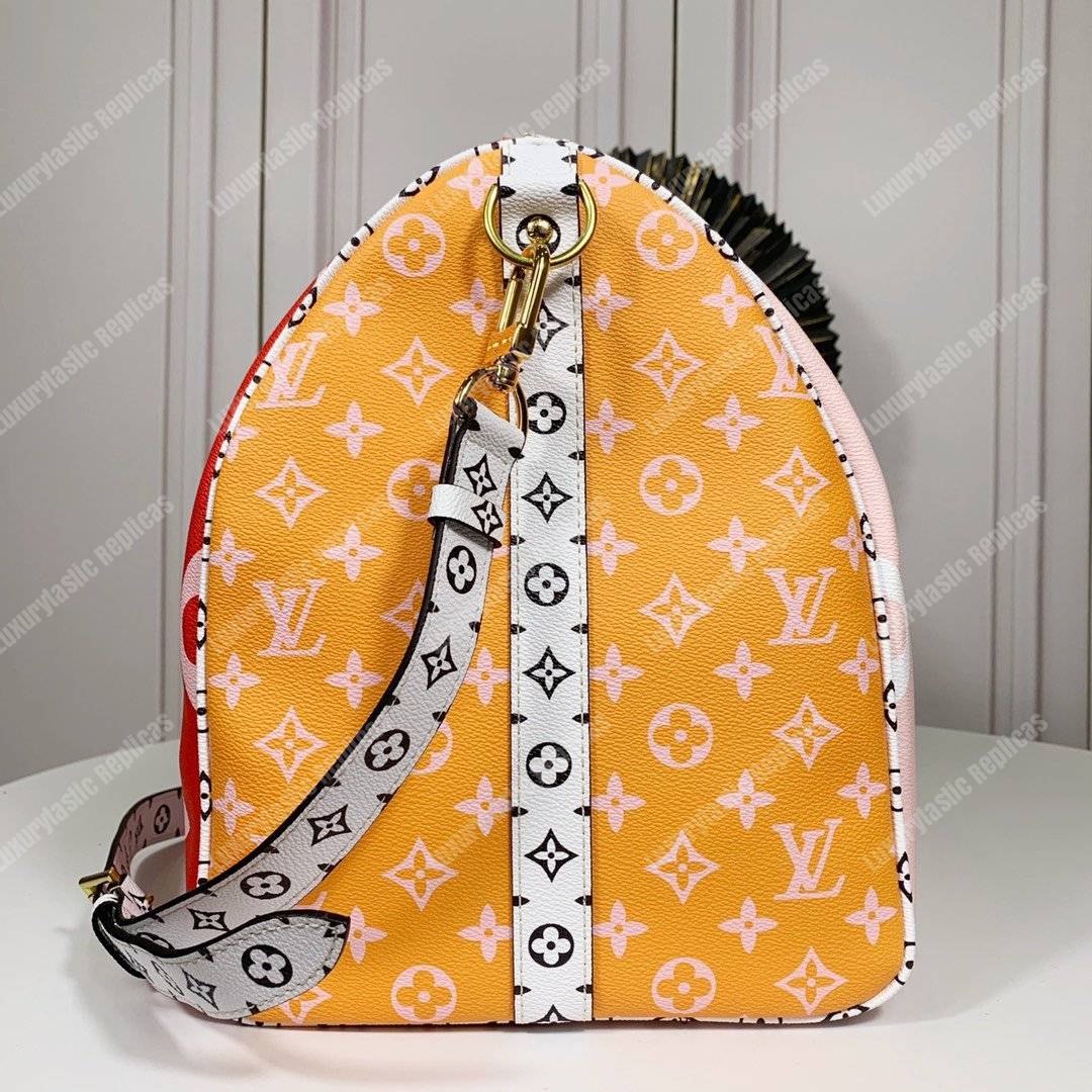LV Keepall Bandouliere 50 Giant Monogram Red/Pink