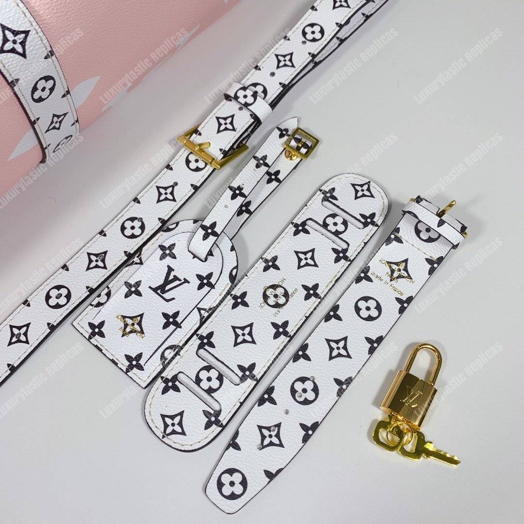 LV Keepall Bandouliere 50 Giant Monogram Red/Pink