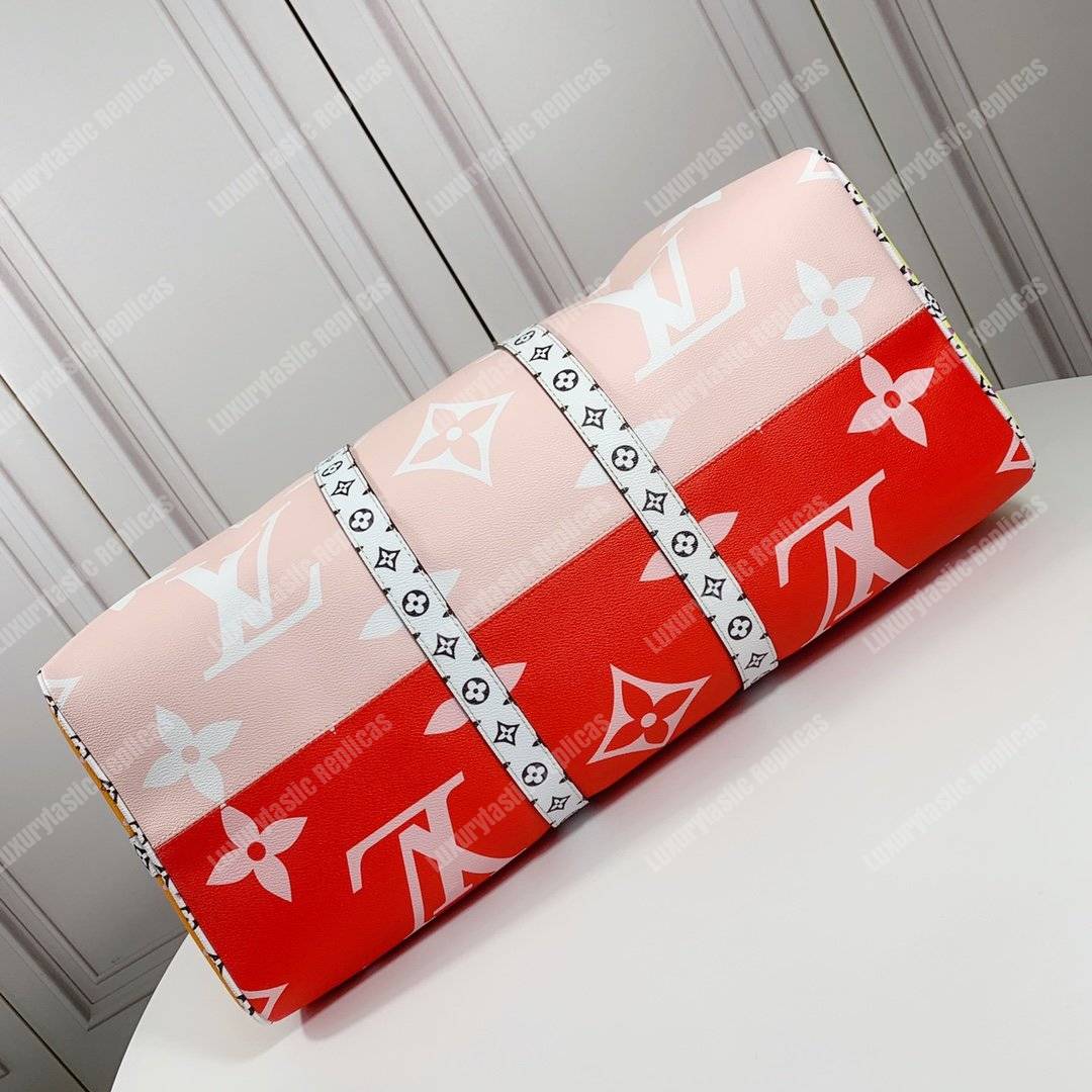 LV Keepall Bandouliere 50 Giant Monogram Red/Pink