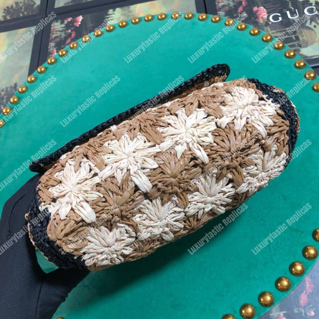 G*u*i marmont raffia small shoulder bag black