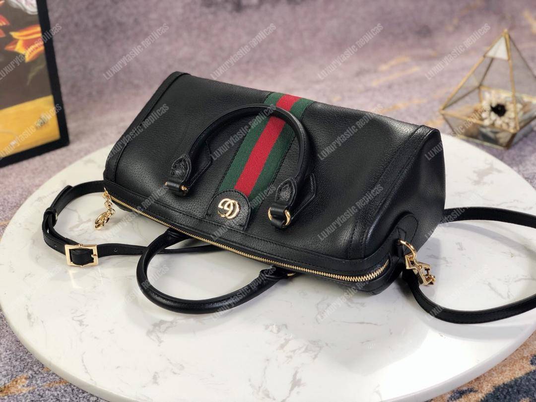 G*u*i ophidia medium top handle bag black
